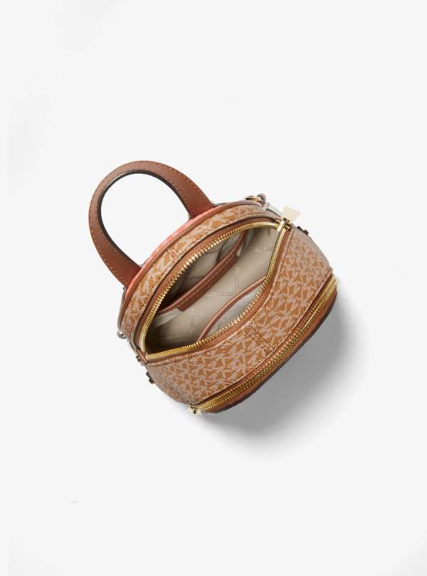 Damske Batohy Michael Kors Rhea Mini Color-Block Logo Červené Biele - Kabelky Michael Kors Levně | WDZGV-8743